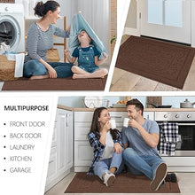 Machine Washable Non-Slip Rubber Backing Entrance Rug, Low Profile Absorbent Dirt Trapper Doormat