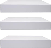 Floating Shelves — Hanging Wall Shelves Decoration — Perfect Trophy Display, Photo Frames (White)