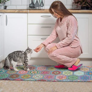 Strawberry Cat Kitchen Mats Set 2 Piece