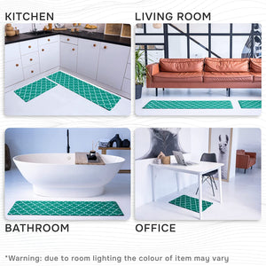 Anti Fatigue Kitchen Mats for Floor 2 Piece Set, Memory Foam Cushioned Rugs, Comfort Standing Desk for Office, Home, Laundry Room, Waterproof & Ergonomic, 17.3x30.3 and 17.3x59