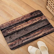 Dark Brown Old Wooden Board Print Memory Foam Bath Rugs and doormats Non Slip Absorbent Super Cozy Flannel Bathroom Rug Carpet 24 x16 inches