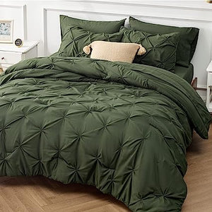 Queen Comforter Set - 7 Pieces, Bed in a Bag with Flat Sheet and Fitted Sheet, Pillowcases & Shams