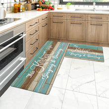 Anti Fatigue Set of 2  Waterproof Non Slip Farmhouse Cushioned Kitchen Mats Set