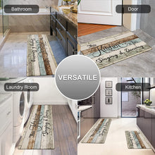 Anti Fatigue Set of 2  Waterproof Non Slip Farmhouse Cushioned Kitchen Mats Set