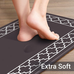 [2 PCS] Cushioned Anti-Fatigue Kitchen Rug Non Slip Kitchen Mats and Rugs