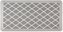 Miles Modern Diamond Anti-Fatigue Air-Infused Kitchen Mat, Beige, 19.6"x32"