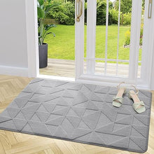 Indoor, Non-Slip, Absorbent, Dirt Resist, Entrance Washable Mat, Low-Profile Inside Entry Doormat, (32x20 inches, Black)