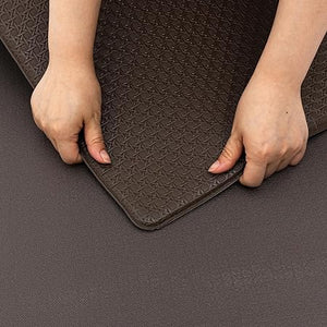 Anti-Fatigue Cushioned Rug Set (2 PCS), Waterproof Non-Slip & Stain Resistant, 0.4'' Thick PVC Ergonomic Comfort Foam Rugs 47''x17.5''