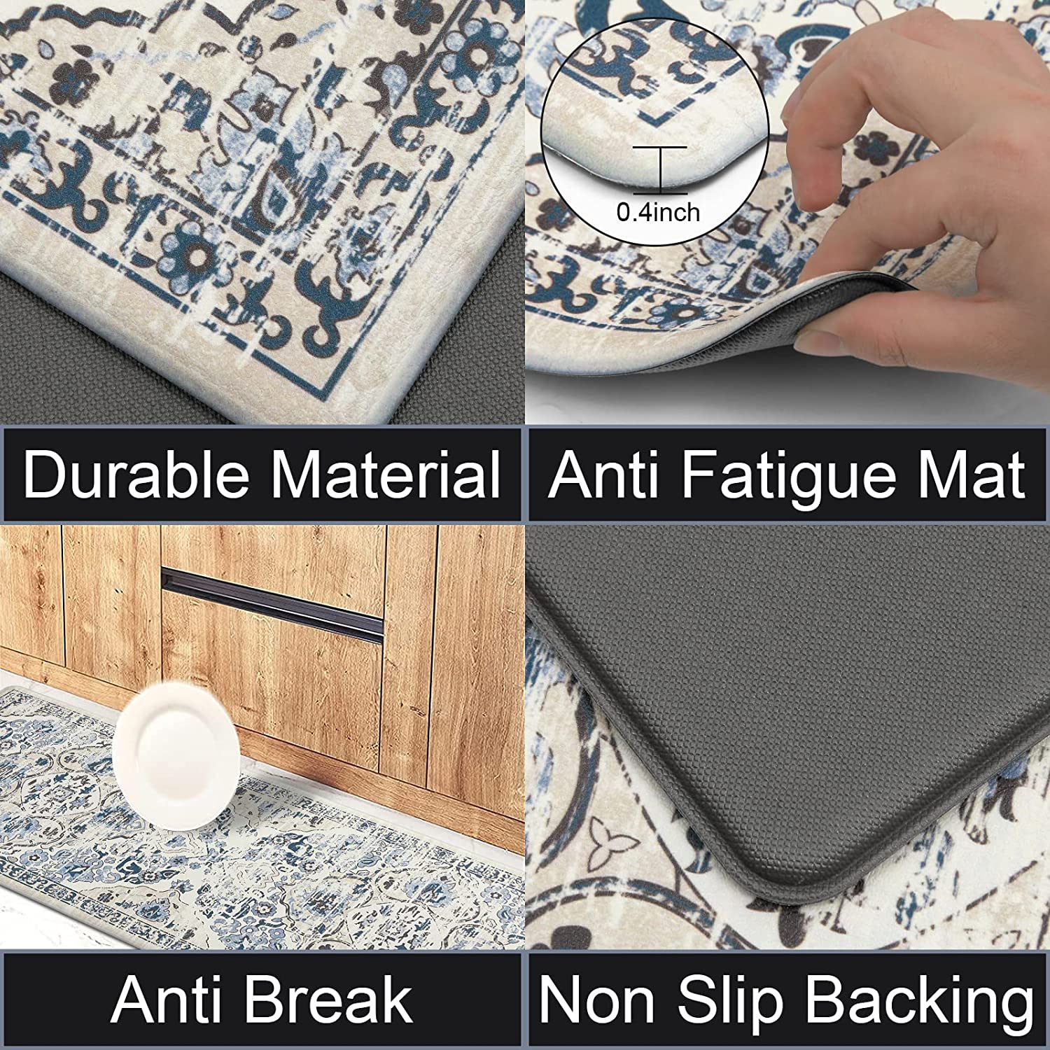 Anti-Fatigue Mats with No Slip Backing -1/2 Thick