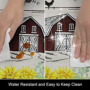 Anti Fatigue Set of 2  Waterproof Non Slip Farmhouse Cushioned Kitchen Mats Set