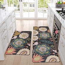 Set of 2 Non Skid Kitchen Mats for Floor Cushioned Anti Fatigue Kitchen Floor Mats Waterproof Comfort Mats for Standing Sink Laundry, 17.3"x28"+17.3"x47"/0.4inch