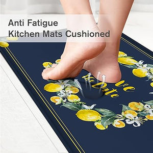 Non Skid Washable Anti Fatigue Mat Waterproof Cushioned Kitchen Matt for Standing 17.3"x29", Farmhouse