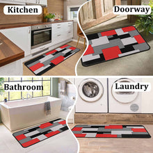 Set of 2 Non-Slip Backing Washable Doormat - 17x47.2 and 17x30 inches.