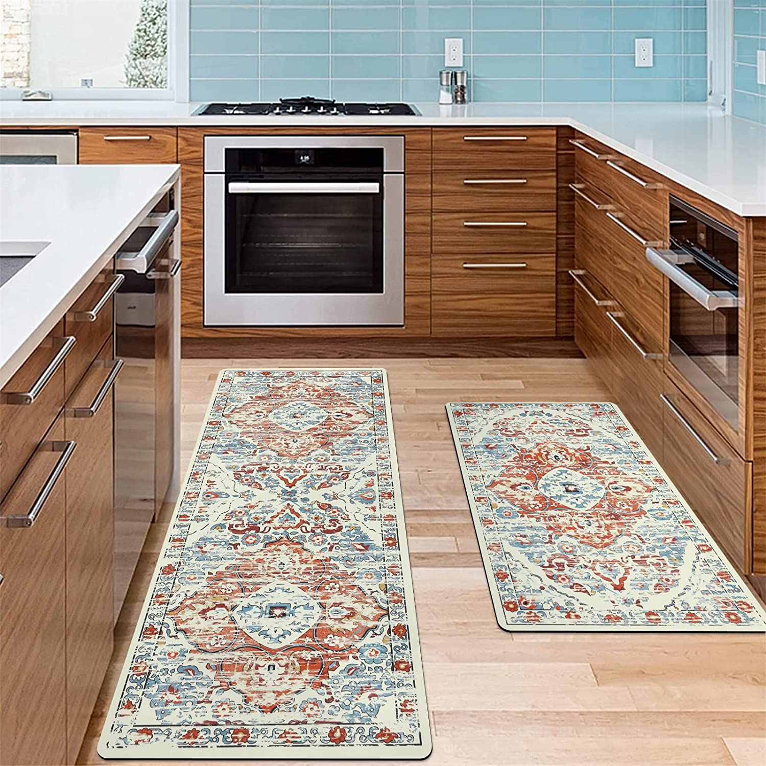 Sets 3 Piece with Runner Farmhouse Rubber Kitchen Mats – Modern Rugs and  Decor