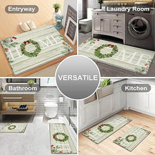 Farmhouse Anti Fatigue Kitchen Mats for Floor 2 Piece Set Cushioned Kitchen Rugs