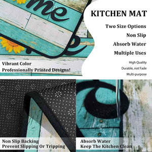 Set of 2 Non-Slip Backing Washable Doormat - 17x47.2 and 17x30 inches.