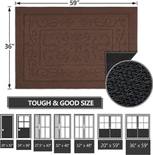 Machine Washable Non-Slip Rubber Backing Entrance Rug, Low Profile Absorbent Dirt Trapper Doormat