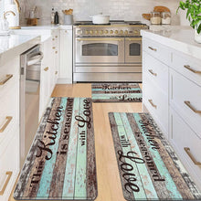 2 Piece Anti Fatigue Farmhouse Kitchen Mat Set - 17'' x 47'' + 17'' x 30''