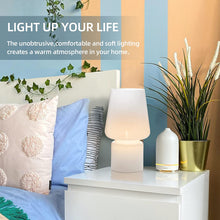 Battery Operated Table Lamps, with LED Bulb (Cream White)