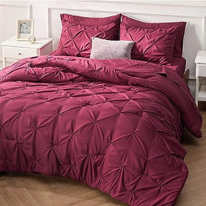 Queen Comforter Set - 7 Pieces, Bed in a Bag with Flat Sheet and Fitted Sheet, Pillowcases & Shams