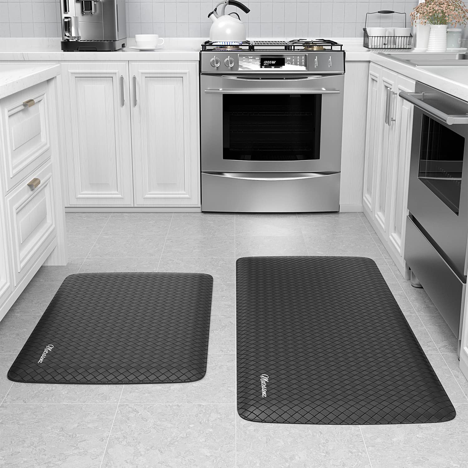 1/2 Inch Thick Cushioned Anti Fatigue Waterproof Kitchen Rug, 17.3