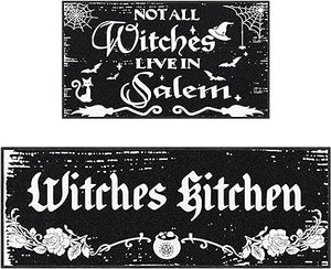 Gothic Kitchen Decor Farmhouse Halloween Doormat Outdoor Vintage Non-Slip Floor Mats Retro Halloween Rugs Decor for Home Kitchen Party