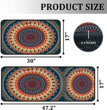 Set of 2 Non-Slip Backing Washable Doormat - 17x47.2 and 17x30 inches.