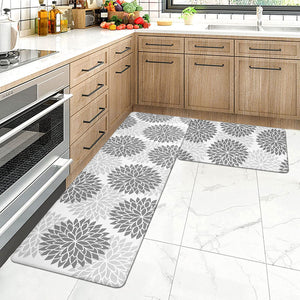 Anti Fatigue Set of 2 Waterproof Non Slip Kitchen Mats 17"x48"+17"x28"