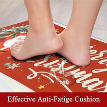 Anti Fatigue Non Slip Waterproof Comfort Standing Mat Christmas Gingerbread Kitchen Mat 2 Pieces,