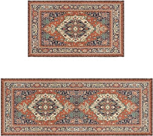 Sets of 2 Large Door Rugs Non Slip Decor Bohemian Mat Retro Fuzzy handwash Pads 47x17 in