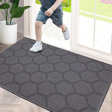 Machine Washable Non-Slip Rubber Backing Entrance Rug, Low Profile Absorbent Dirt Trapper Doormat