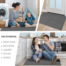 Machine Washable Non-Slip Rubber Backing Entrance Rug, Low Profile Absorbent Dirt Trapper Doormat