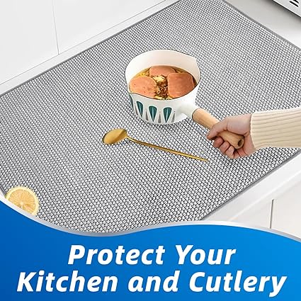 Kitchen Countertop Dish Drying Mat With High Absorbency For Dish