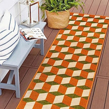 Budelli Contemporary Geometric Non-Shedding Outdoor Rugs - 2' x 7'