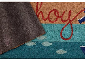 Natura Door Mat - Novelty Designs, Durable Natural Coir & Vinyl Back, 1'6" x 2'6"