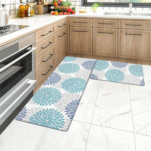 Anti Fatigue Set of 2 Waterproof Non Slip Kitchen Mats 17"x48"+17"x28"