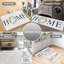 Farmhouse Anti Fatigue Kitchen Mats for Floor 2 Piece Set Cushioned Kitchen Rugs