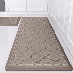 2 PCS Cushioned Anti Fatigue 1/2 Inch Thick Waterproof Non Slip PVC Non Skid Comfort Cushion Kitchen Mats