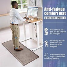 2 PCS Cushioned Anti Fatigue 1/2 Inch Thick Waterproof Non Slip PVC Non Skid Comfort Cushion Kitchen Mats