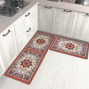 Kitchen Rugs and Mats Non Skid Washable, Blue and White Marble Kitchen Rug  Mat Set of 2 PCS, Comfort Kitchen Floor Mat for Floor Home, Office, Sink,  Laundry (17x47+17x30) 