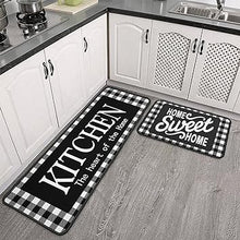 Set of 2,Anti Fatigue Mats for Kitchen Floor, Comfort Standing, Non-Slip Washable Cushioned Anti Fatigue Rug, 17'' X 47'' + 17'' X 30''…