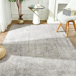 Indoor Floor Cover Vintage Geometric Accent Foldable Thin Rug