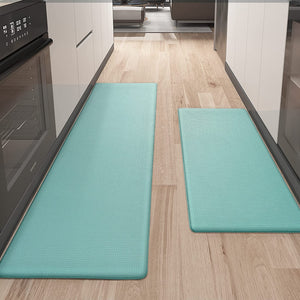 Kitchen Rugs and Mats Set of 2, Blue Kitchen Rug Comfort Floor Mat