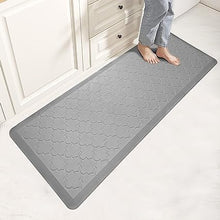 Cushioned Anti-Fatigue Thick Non-Slip Waterproof Kitchen Rugs and Mats, 17.3"x29", Gray