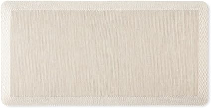 Mira Modern Heathered Anti-Fatigue Air-Infused Kitchen Mat, Beige, 19.6