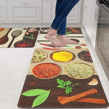 Modern Art Non Slip, Abstract Painting Cushioned Anti Fatigue, Waterproof  Kitchen Mats, 18'' x 48'' + 18'' x 30''