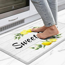 Non Skid Washable Anti Fatigue Mat Waterproof Cushioned Kitchen Matt for Standing 17.3"x29", Farmhouse