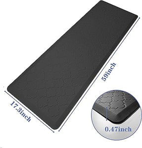 Cushioned Anti-Fatigue Thick Non-Slip Waterproof Kitchen Rugs and Mats, 17.3"x29", Gray