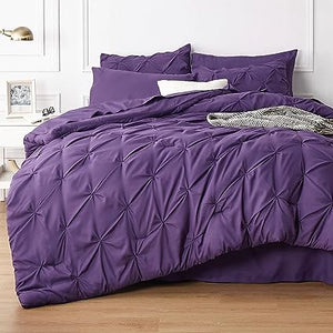 Queen Comforter Set - 7 Pieces, Bed in a Bag with Flat Sheet and Fitted Sheet, Pillowcases & Shams