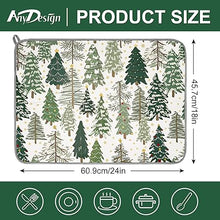 Tree Absorbent Dish Drainer Protector Pad Forest Woodland Dry Mat Dish, 18 x 24 Inch